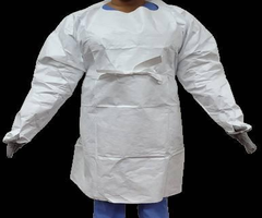 Tyvek 1222A Non-Woven Polyethylene(HDPE) Non Surgical Gown- Box of 140