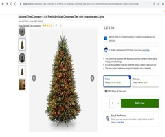 BEAUTIFUL 6.5' BRAND NEW ARTIFICIAL CHRISTMAS TREE