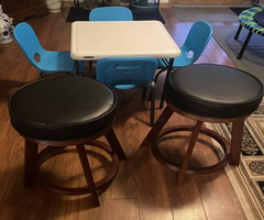 Kids Folding Table with Chairs and Stools