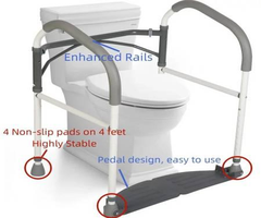 FOLDING TOILET HAND RAILS